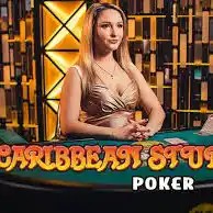 Caribbean Stud Poker logo – Live Dealer by Evolution at NaoBet