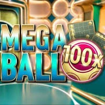 Mega Ball 100x logo by Evolution NaoBet